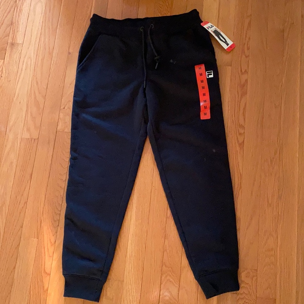 Black FILA Joggers